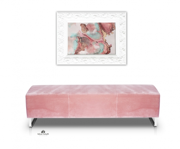 Pink Velvet bench